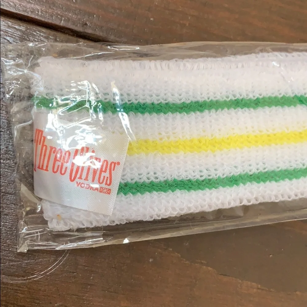 White Men’s Striped Headband